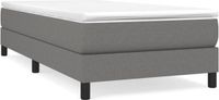 vidaXL Boxspring bed 90x190 cm stof donkergrijs