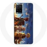 Maniacase Etui voor Vivo Y21s 2021 / Y21 2021 Tanjiro Inosuke et Zenitsu Demon Slayer Kimetsu no Yaiba Anime Manga