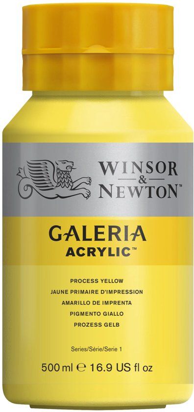 Winsor & Newton Galeria Acryl 500ml Process Yellow - 0094376899818
