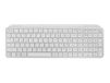 Mars Gaming MK-SILENKEYS, compact draadloos toetsenbord, volledig formaat, laag profiel, stille schaarschakelaar, Copilot AI-knop, Bluetooth 5.1 Dual + 2,4 GPRO, 200 uur batterij, PC/Mac, Frans, wit
