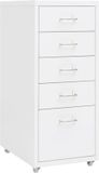 vidaXL Ladeblok verrijdbaar 28x41x69 cm metaal wit