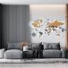LosokaWood Décoration murale carte du monde avec rétroéclairage LED Wzór VII