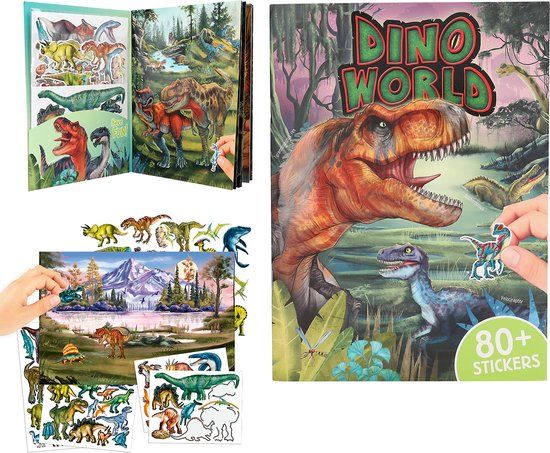 Depesche Dino World stickerboek met puffy stickers