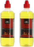 Fancy Flames Esschert Design Bv Fancy Flames Vuurgel/brandgel - 2x - 1 liter - gelhaarden/vuurpotten - binnen en buiten