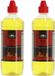 Esschert Design Bv Fancy Flames gel de feu/gel combustible - 2x - 1 litre - cheminées à gel/réchauds - intérieur et extérieur