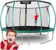 Neo-Sport Trampoline de jardin ovale 14ft/435cm avec filet intérieur Neo-Sport