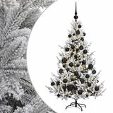 vidaXL Kunstkerstboom met kerstbal 120 cm 150 LED's Warmwit
