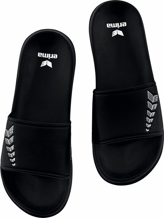 Erima Erilette Badslipper - Zwart/Grijs/Wit - Maat 37 - Unisex