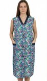 Ma Flodder Jasschort Lila/blauw bloemetje-5 XXL