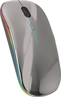 Nuvance Draadloze Muis - Bluetooth - Ergonomisch - RGB - Grijs
