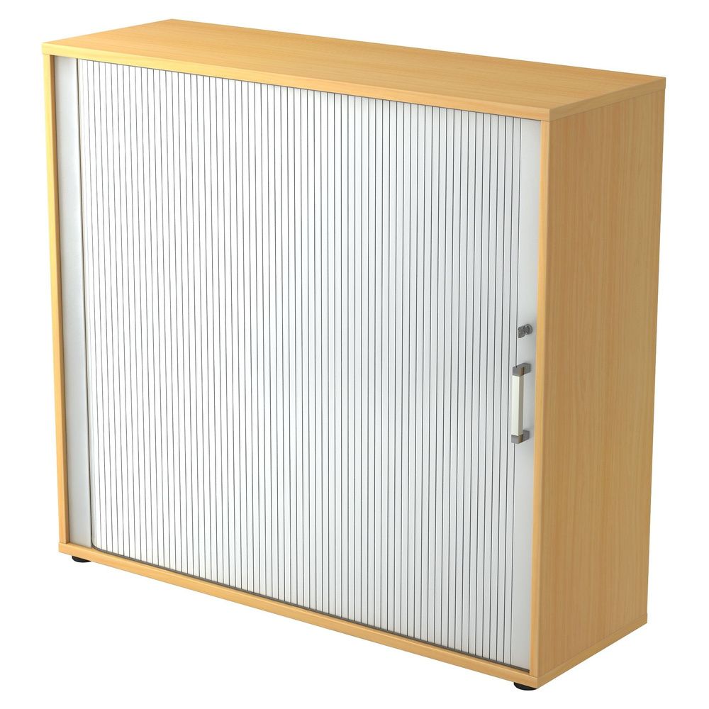 Roldeurkast | Beuken/Zilver | 120 x 40 x 110 cm | Beta 1733S
