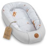 Totsy baby ASE Spolka Akcyjna Babynestje Pasgeborene 50x90cm – Babynest behaaglijk Katoen & Wafel – zacht ademend en knus Nestje comfortabel voor Ledikant Wieg Kinderwagen Babykamer en Onderweg Slaapteddyberen