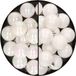 Decoris Kerstversiering 32x stuks kunststof kerstballen mix van parelmoer wit en wit 4 cm