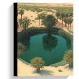 Merkloos / Sans marque Canvas - Schilderij - Kunst - Water - landschap - Palmbomen - Zand - 30x40 cm Foto op Canvas Schilderij