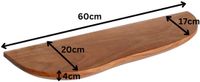 Starfurn Wandplank Live Edge - Naturel Hout - Set van 2