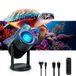 METRONIC 475350 Draagbare beamer, wifi, bluetooth, geïntegreerde luidspreker voor videogames, films, presentatie, krachtige projectie tot 5 m met afstandsbediening, zwart