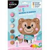 Kidea 3D Knutselbeer Schilderen op Nummer - Creatieve Kinderactiviteit