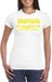 Bellatio Decorations Tropical party T-shirt dames - met glitters - wit/geel - carnaval/themafeest XL