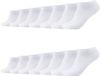 Camano Unisex Enkelsokken 14 paar Wit Katoenmix Maat 35-38
