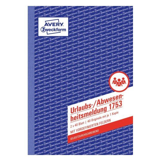 Avery 1753 - Bedrijfsformulieren - wit, geel