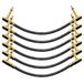 Donner Gitaar patchkabel rechte hoek 30 cm 1/4 instrumentenkabel voor effectpedalen 6 stuks