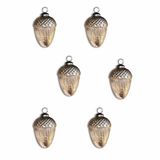 LOBERON Kerstversiering set van 6 Gland antiekzilverkleurig