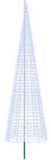 vidaXL Kerstboomverlichting met grondspies en vlaggenmast 500 cm Blauw 1534 Lampen