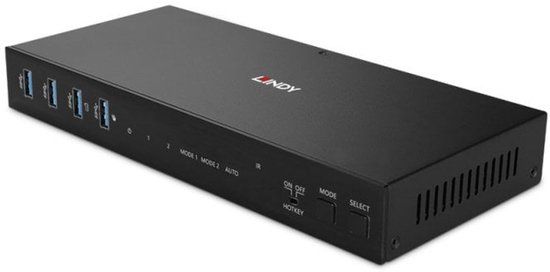 Lindy 2 Port Dual Head HDMI 4K60 USB3.0 KVM Switch (39314)