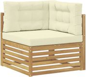 vidaXL Buitenhoekbank Massief Acacia Hout Wit