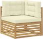 vidaXL Buitenhoekbank Massief Acacia Hout Wit