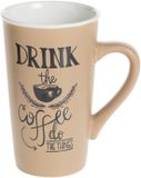 Secret de Gourmet mok met oor - beige - keramiek - 500 ml
