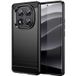 XEPTIO Coque protection noire style Carbone pour Xiaomi Redmi Note 14 Pro 4G souple Antichoc