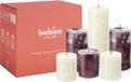 Bolsius - Marmer kaarsen set - Marble - Royal Burgundy - 6 stuks