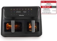 Hisense HAF2700DCD Dubbel 11 l Vrijstaand 2700 W Heteluchtfriteuse Zwart