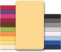 CelinaTex Lucina Hoeslaken, Jersey-katoen, Crème-geel, 200x200 - 200x220 cm