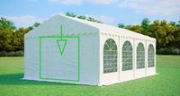 Max+ Bâche d'entrée de rechange en PVC pour tente de réception (côté étroit), largeur 5m, hauteur 2,6m, entrée large, blanc