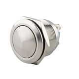 SeKi 19169 roestvrij stalen drukknop Ø22mm tastend gebogen kopvorm schroefaansluiting; belknop