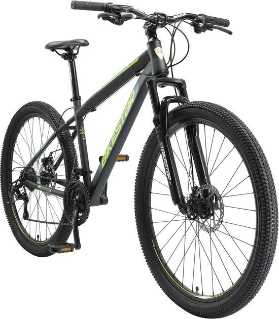 Bikestar Hardtail MTB - 27.5 Inch - 21 Speed - Steel Frame - Black - Unisex