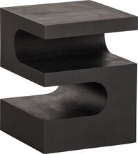 WOOOD Toma Bijzettafel - Mangohout - Zwart - Industrieel