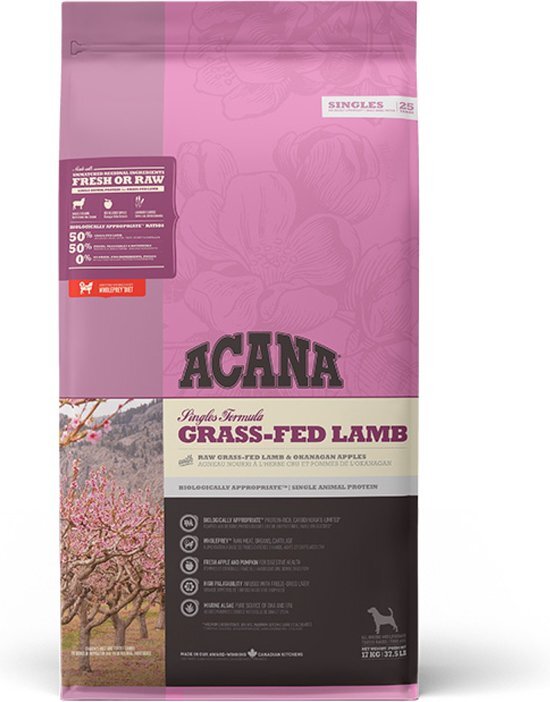 Acana Singles Grass-Fed Lamb hondenvoer 17 kg