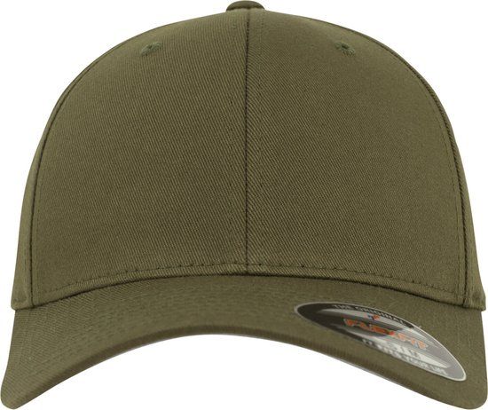 Flexfit Wooly Combed Unisex Baseball Cap Olijf XXL