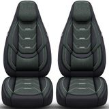 Bremer Sitzbezüge GmbH Premium Camper stoelhoezen voor Karmann Dexter 4x4 H13 in Zwart/Olijfgroen (2 losse stoelen)