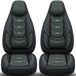 Dreamer Premium Housse de siège de camping pour Select CAP COAST LAND H13 en Noir/Vert olive (2 sièges individuels)
