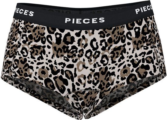 PIECES PCLOGO Lady Boxers/AOP NOOS BC - Vrouwen - Slips - Silver Gray - Katoen/Elastaan - M