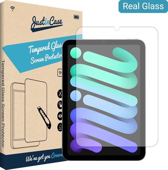 Just in Case iPad Mini 6 Screen Protector - Tempered Glass - Transparant 1 stuk