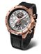 Vostok Europe Almaz Space Station herenhorloge, multifunctioneel met lederen band, rosé/grijs