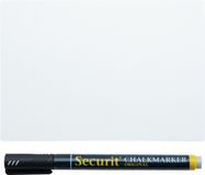 SECURIT Krijtbordbord DIN A6, wit, set van 20, plastic, wit, 14,8 x 10,5 x 0,2 cm