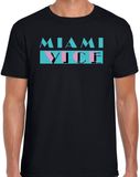 Bellatio Decorations Toppers verkleed T-shirt heren - Miami Vice - zwart - Tropische feestkleding XXL