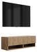 3xE living meuble TV avec façade nervurée, chêne, 100 x 32 x 33 cm