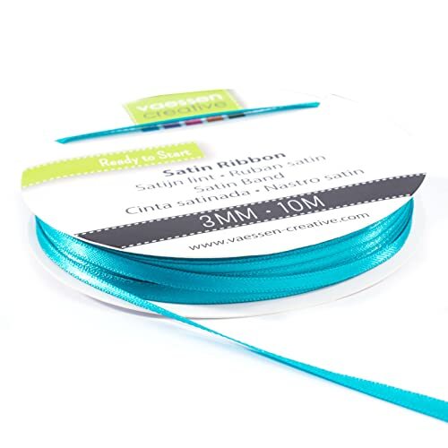 Vaessen Creative Satijnlint 3mmx10m Turquoise